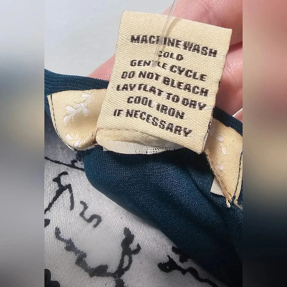 Diana Belle Women's Hunter Green Long Sleeve Chiffon Blouse Size XL NWT - Picture 11 of 13